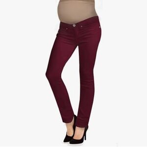 NWT- 2X maternity Classic dress pants, jeans Hybrid & Company Deep Burgundy